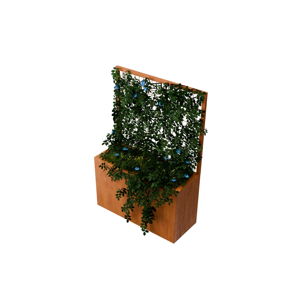tuinrek, klimhut, klimwand, plantenbak, klimgroei