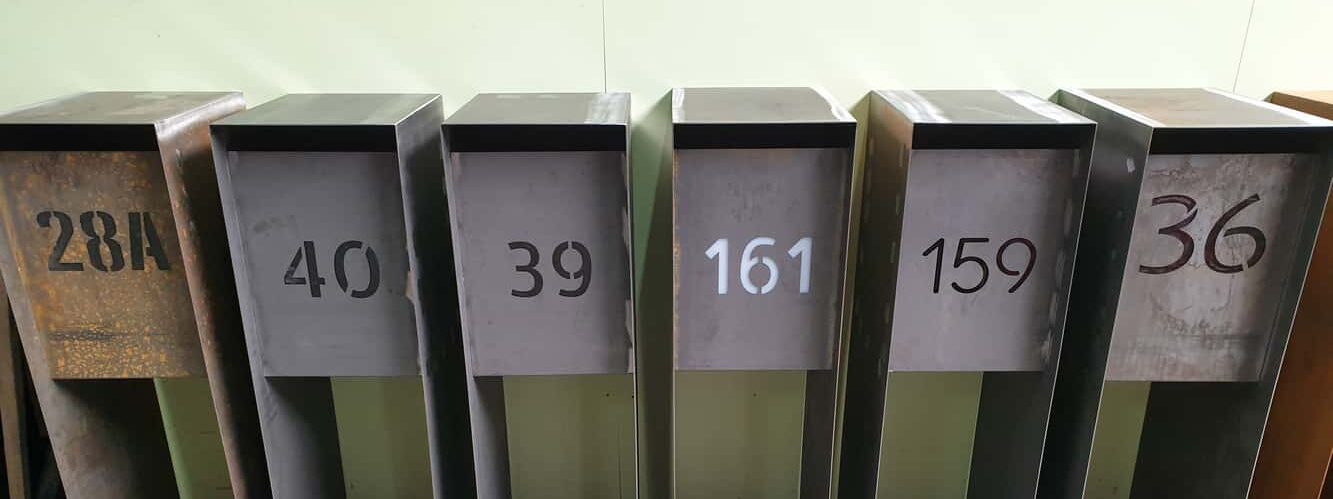 Corten steel letterboxes 39