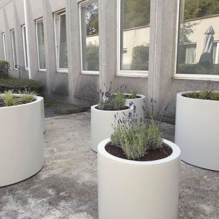 planter, lavendel, kunststof, vaas, tuin