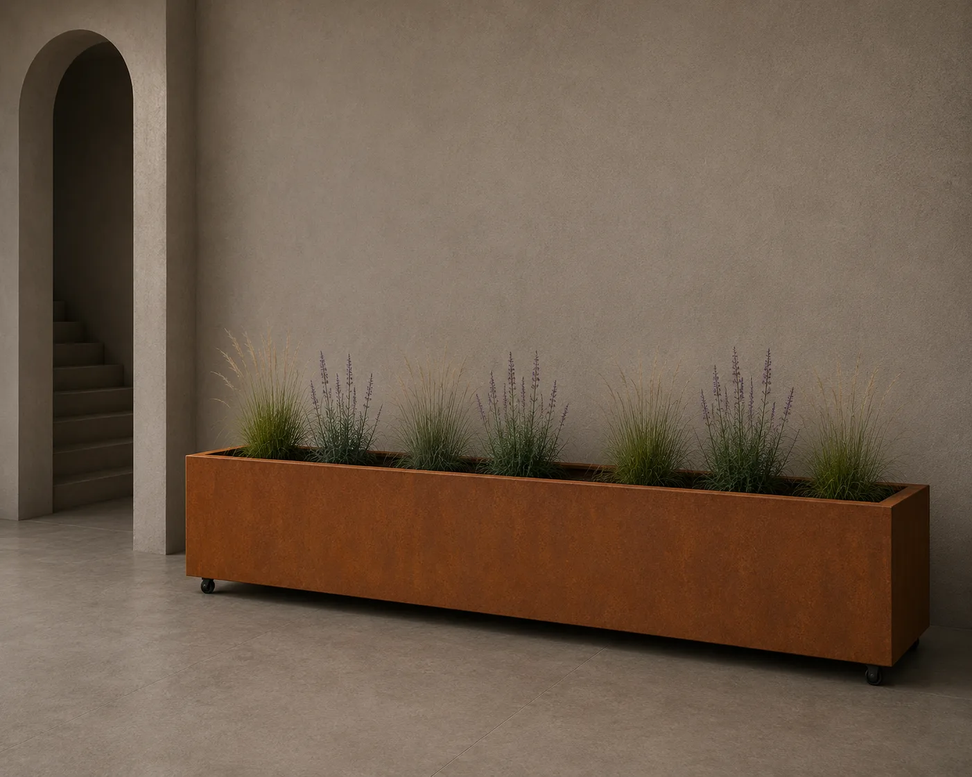 Artesa planter with wheels