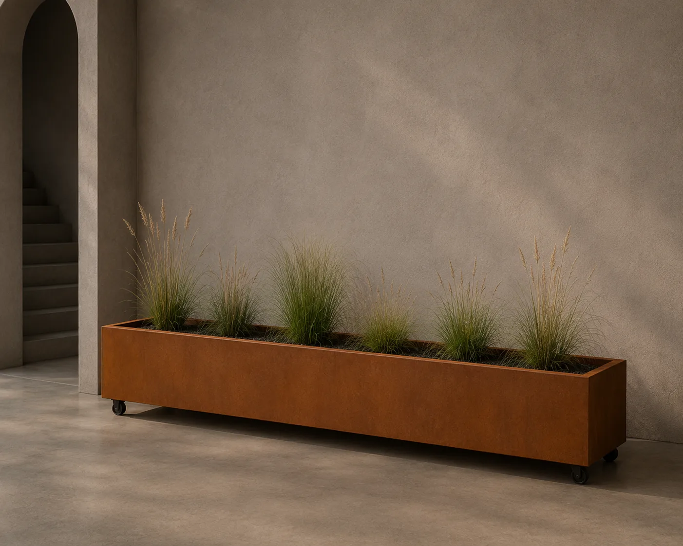 Artesa planter with wheels