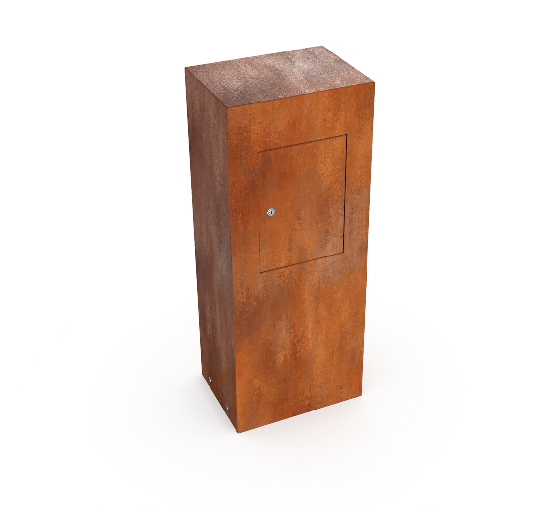 kast, metalen, roest, kleine deur, verroest