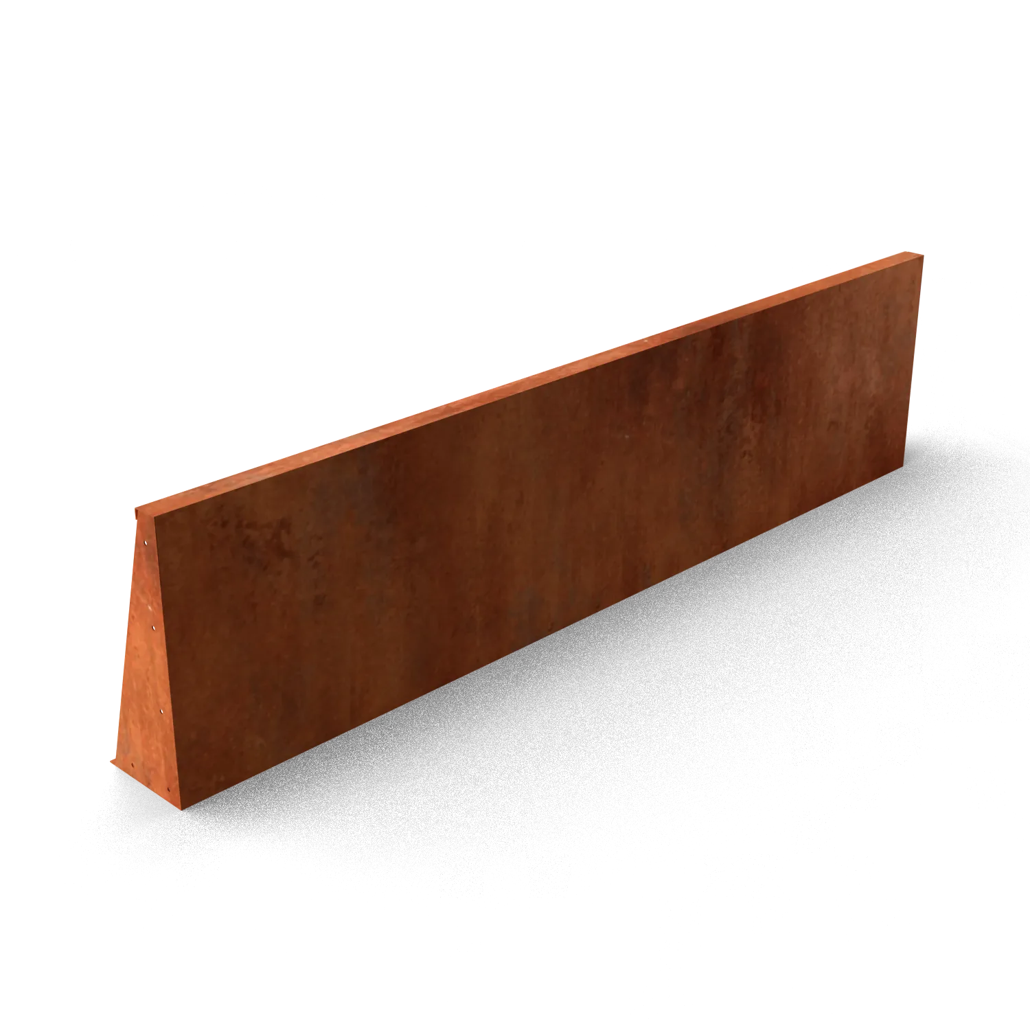 rusted, metaal, paneel, rechthoek, plat
