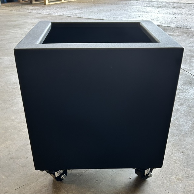 Artesa plantenbak aluminium met bodem en wielen - RAL 9005