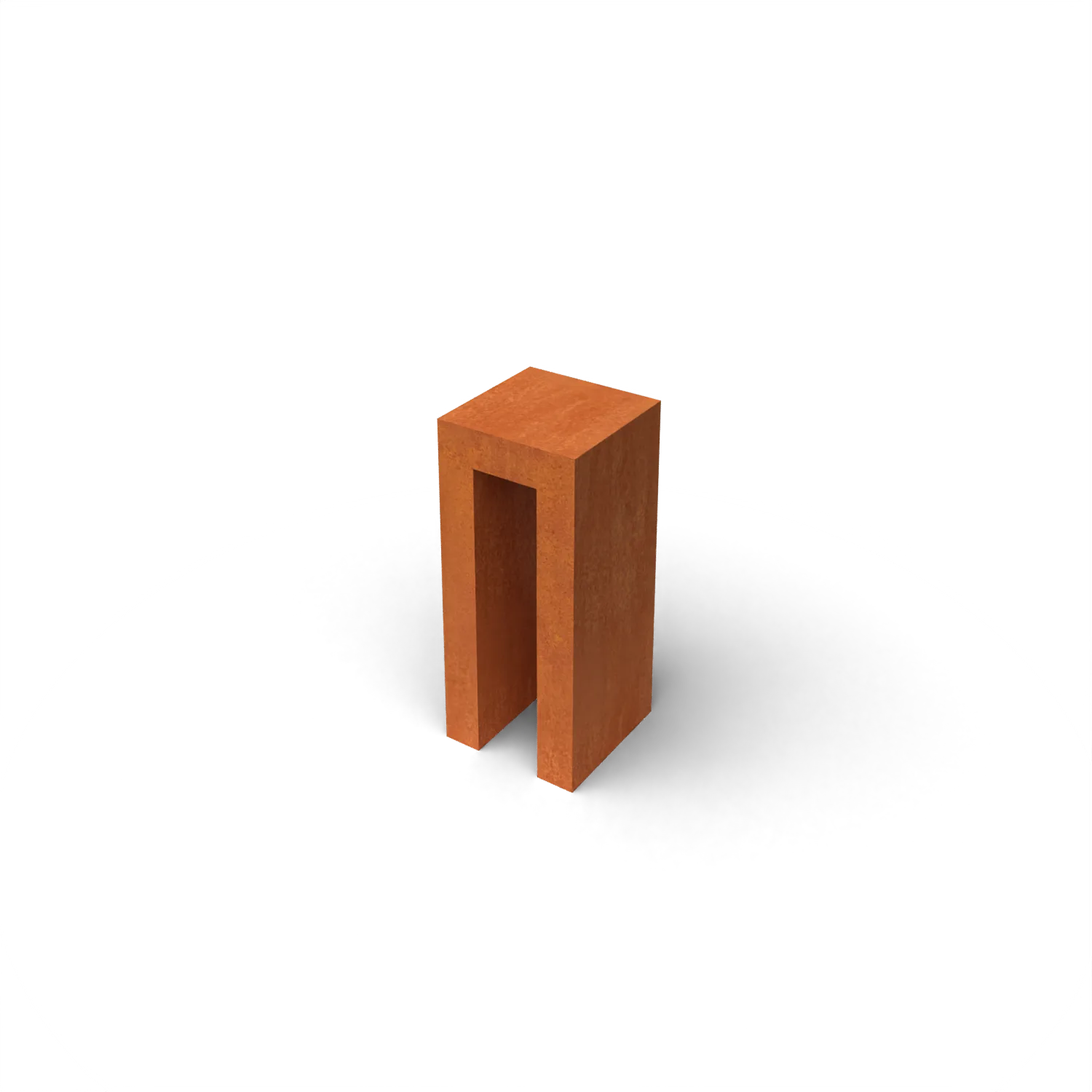 stoel, houten, oranje, rectilineair, open frame