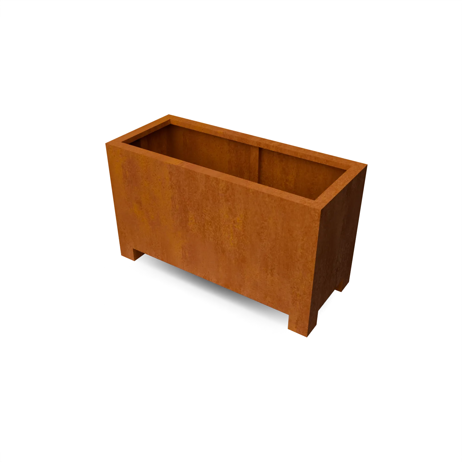 planter, box, rusty, rectangular, container