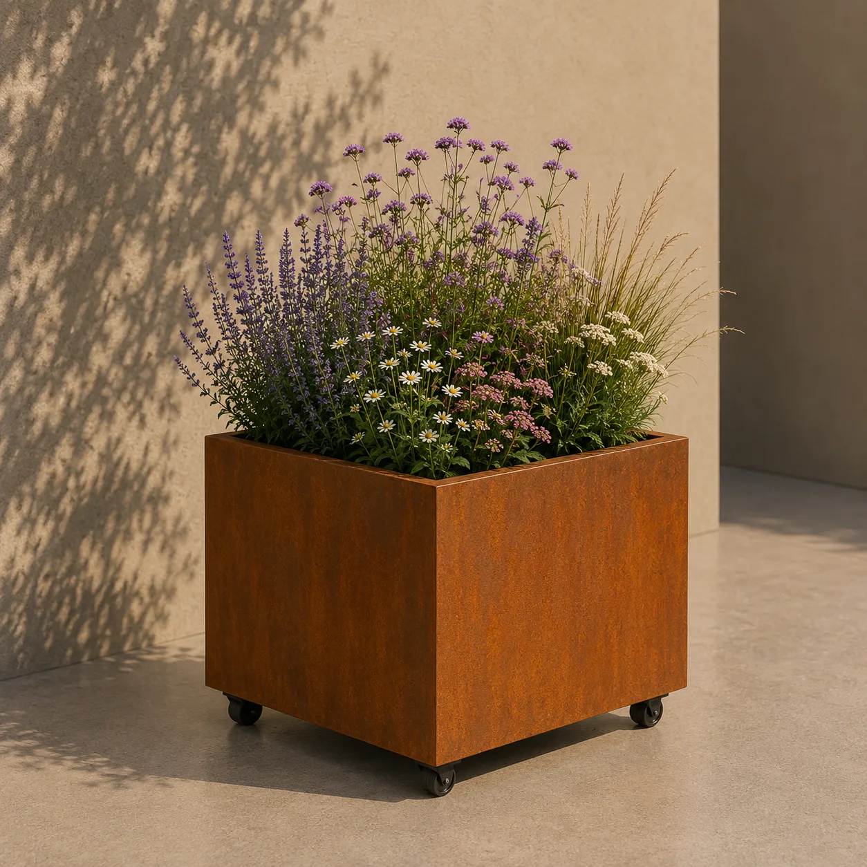 Artesa planter with wheels