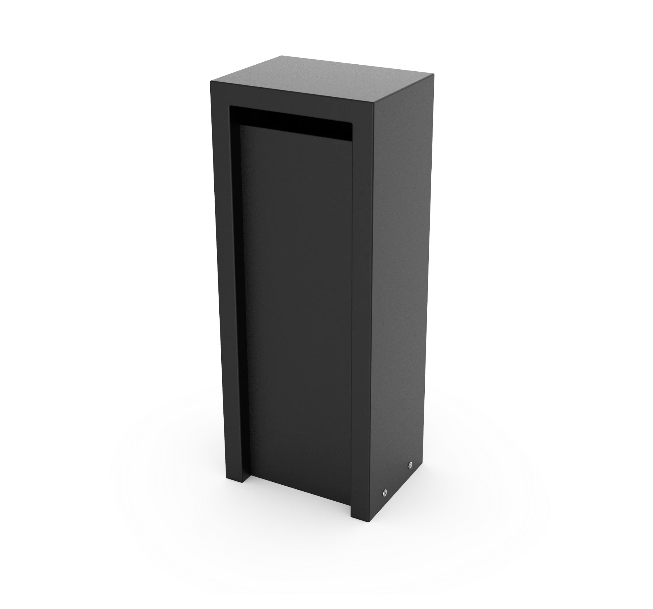 Litru – black (RAL 9005) free-standing mailbox