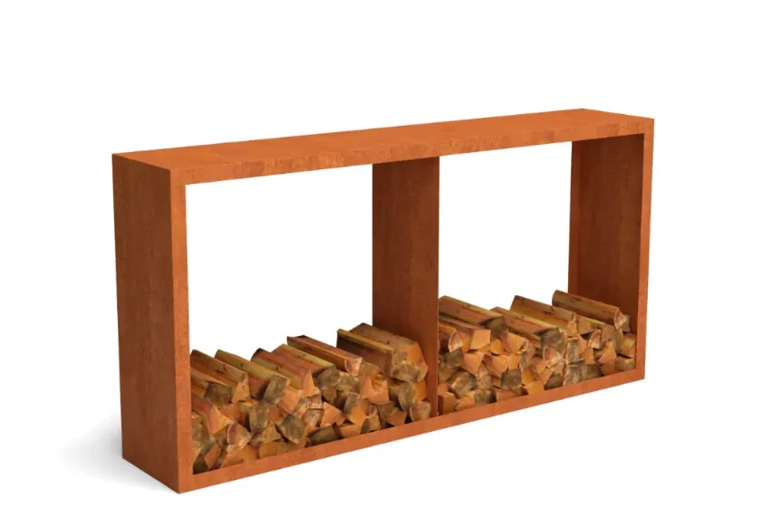 Dividi firewood storage with 2 compartments