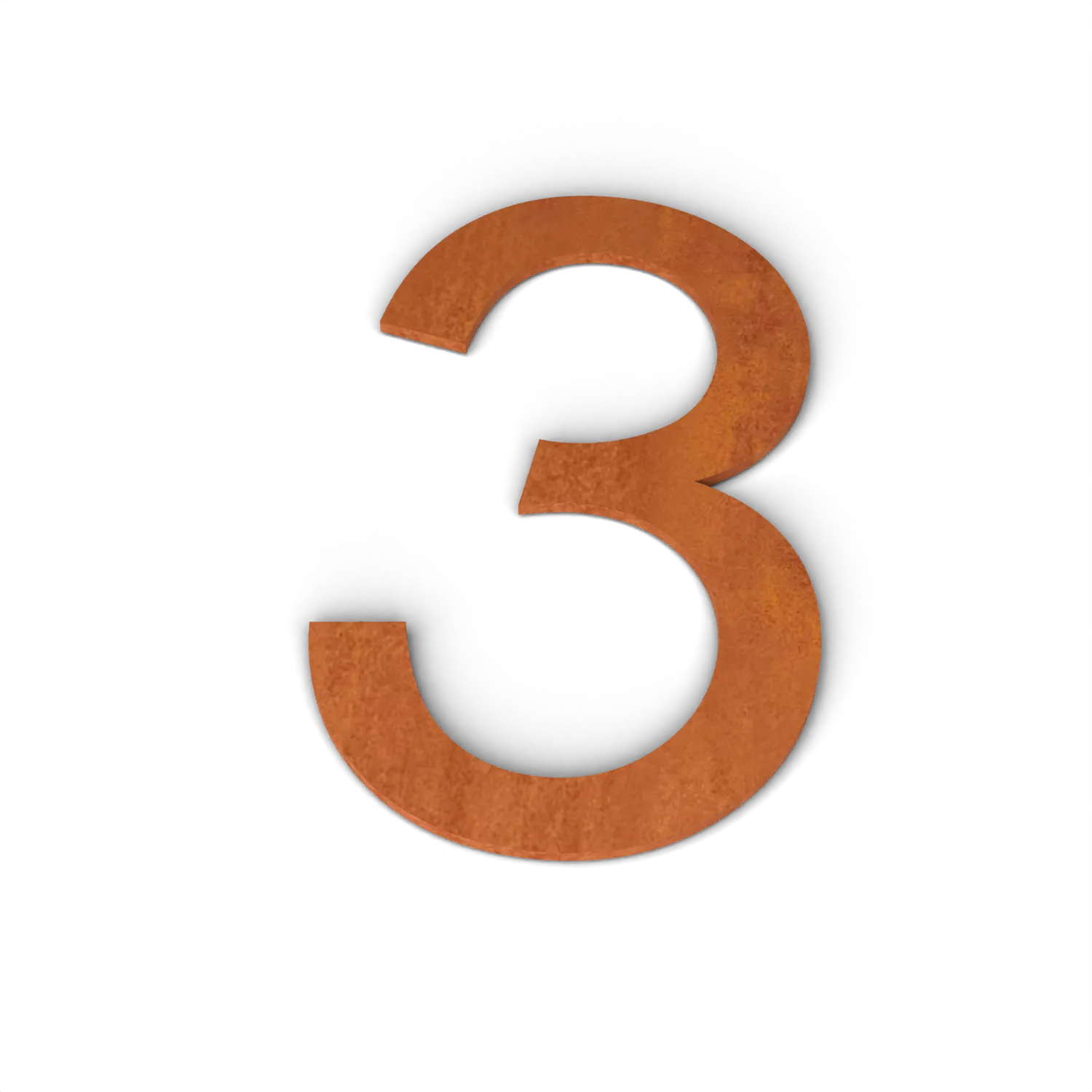 grote 3, orange kleur, getal 3, numeraal ontwerp, donker achtergron d