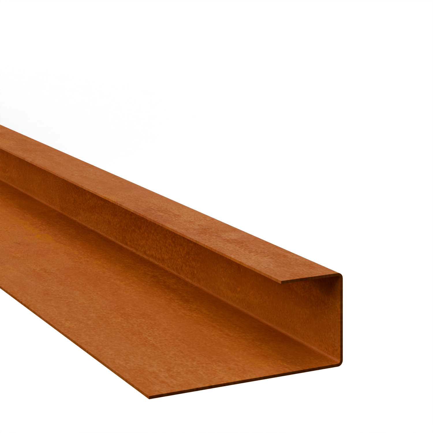 Profilé de recouvrement en U en acier corten 60 x 150 mm, longueur 2400 mm